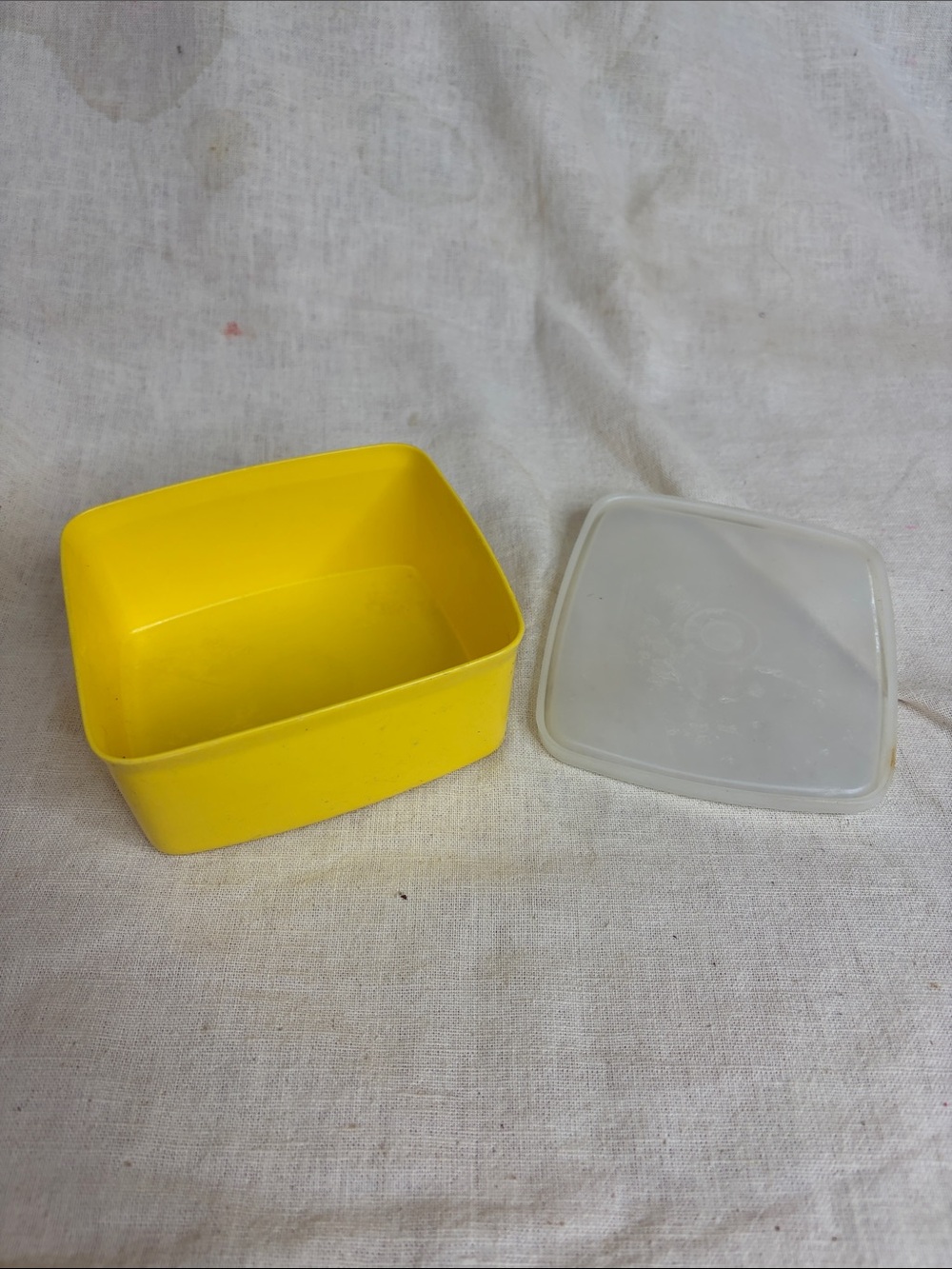 Tupperware Bright Yellow Rectangular Food Storage Container